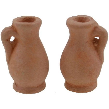 Set of 2 jugs 2 cm in terracotta