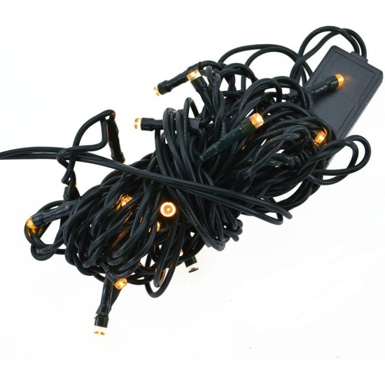 Cadena de 20 luces LED para belén, luz blanca cálida, distancia