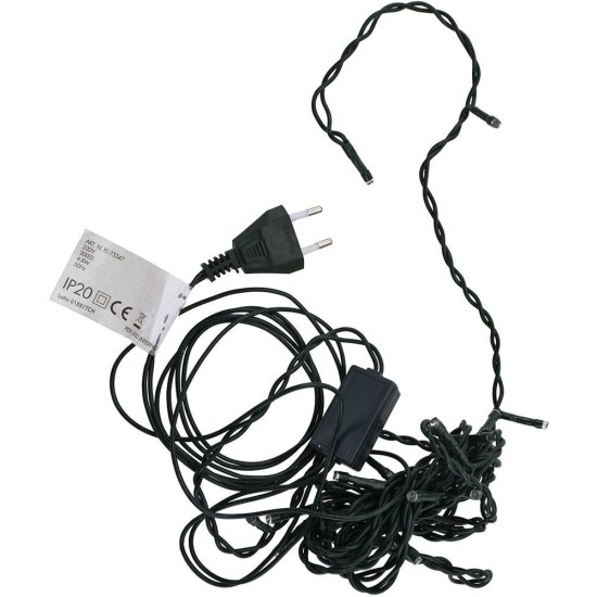 Catena 20 led presepe luce bianca calda distanza led 20 cm