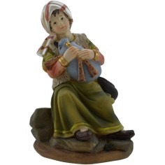 Ragazzo che suona il piffero 15 cm in resina