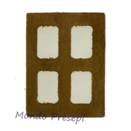 Finestra in legno 4x5 cm Mondo Presepi