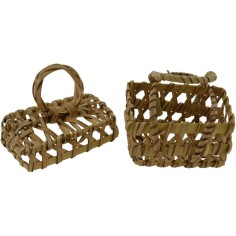 Basket with lid cm 4x2.5x3-5.5 h. 2