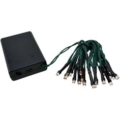 Catena 20 led luce bianco caldo a pile Mondo Presepi