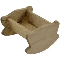 Culla in legno cm 3,5X4 Mondo Presepi
