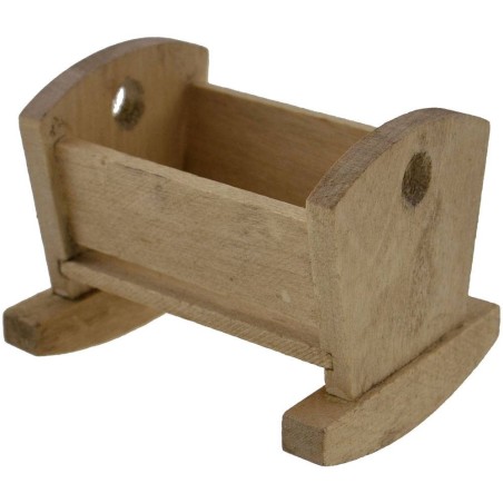 Culla in legno cm 6x5 Mondo Presepi