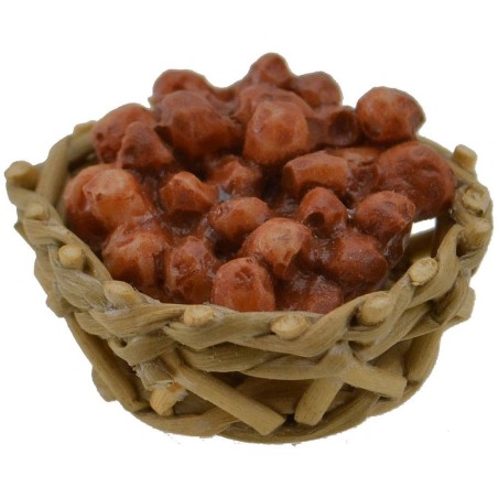 Wicker basket ø 2.5 cm with potatoes