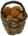 Wicker basket ø 2.5 cm with melons