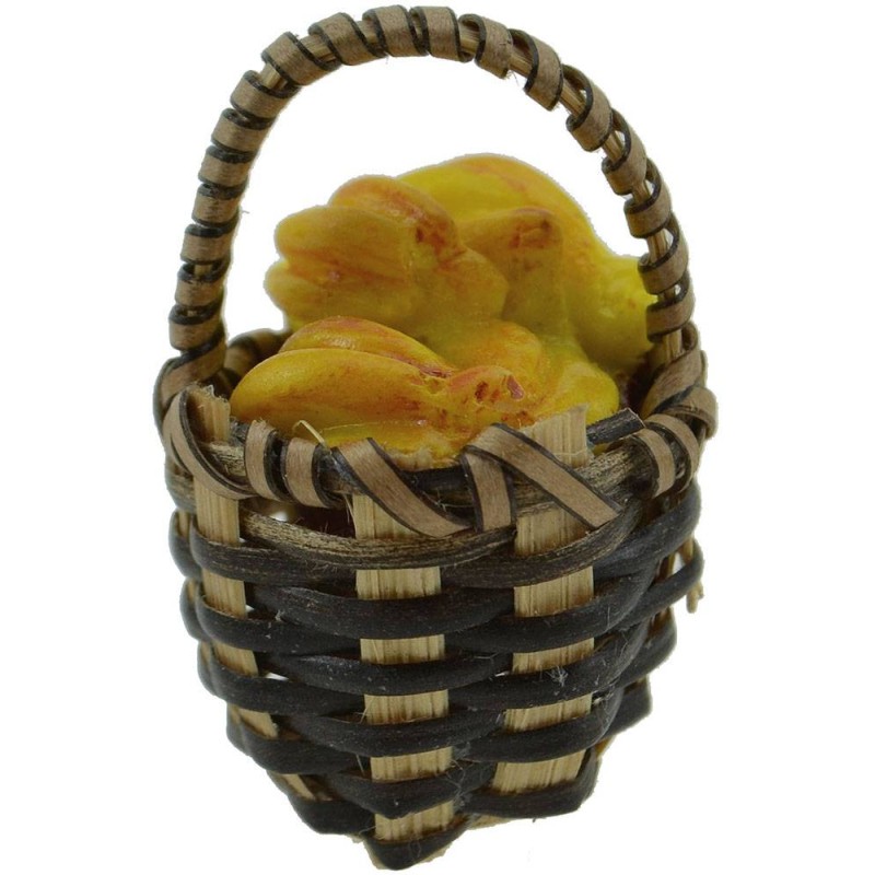 Wicker basket ø 2.5 cm with bananas