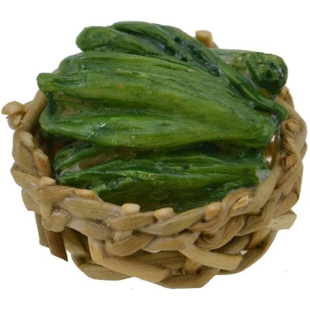 Cesto in vimini ø 2,5 cm con zucchine Mondo Presepi