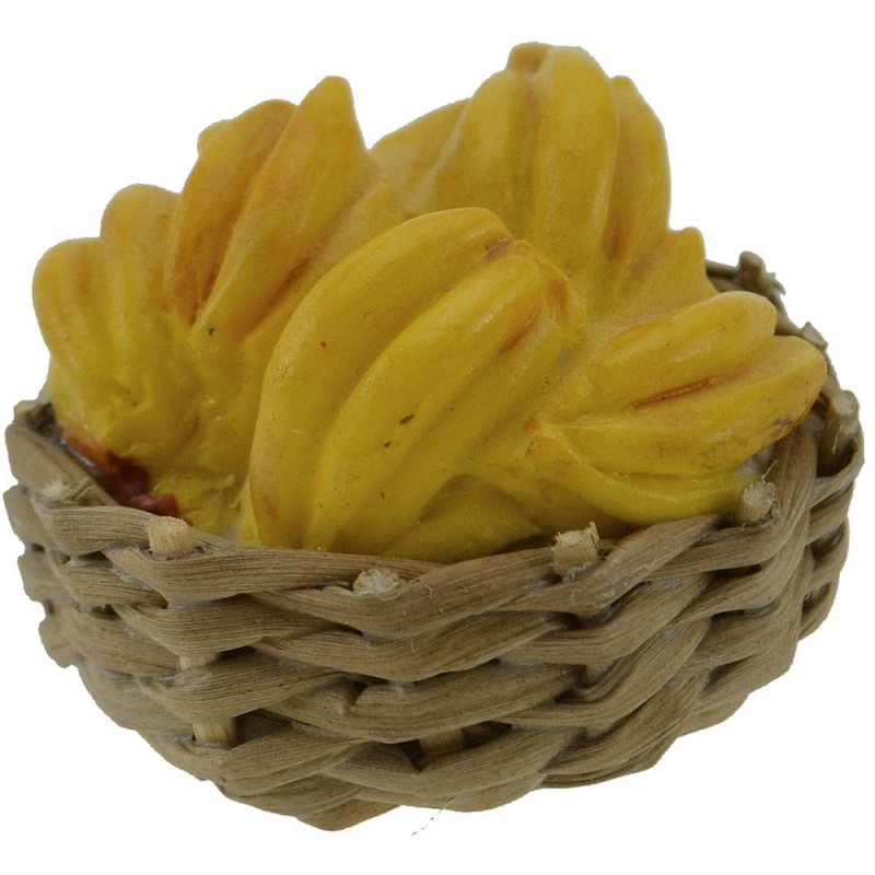 Wicker basket ø 3 cm with bananas