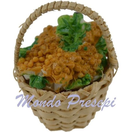 Wicker basket with grapes white ø 2,5 cm