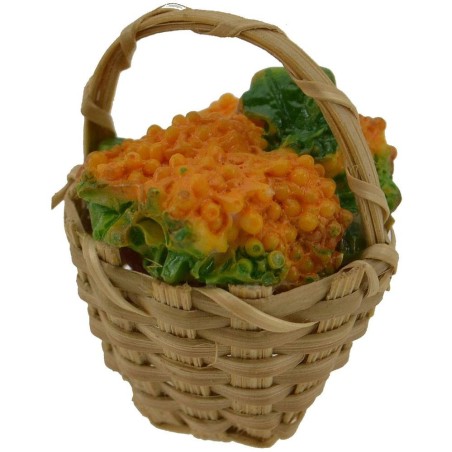 Wicker basket with grapes white ø 2,5 cm