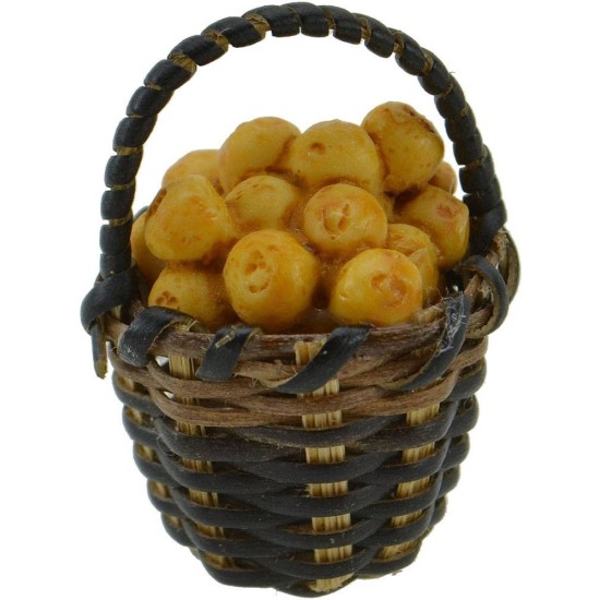 Wicker basket ø 2.5 cm with oranges