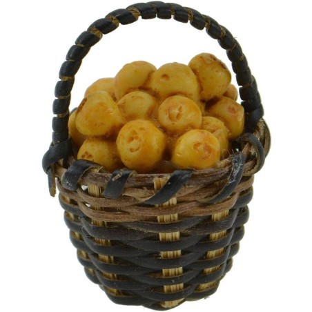 Wicker basket ø 2.5 cm with oranges