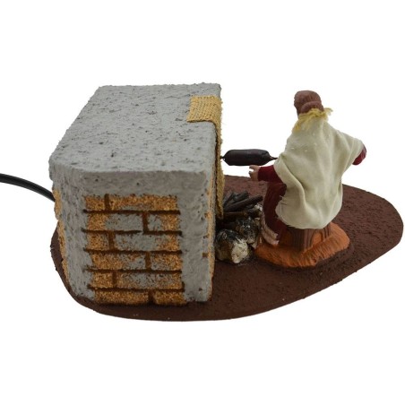 Donna allo spiedo in movimento Oliver Mondo Presepi