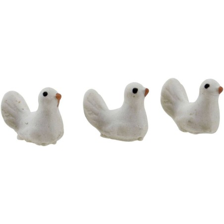 Conjunto de 3 palomas 1,2 cm Mundo Pesebre