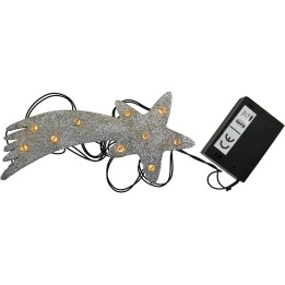 Estrella fugaz con 10 luces LED a pilas