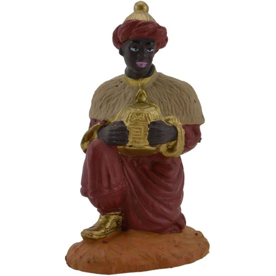 Conjunto de 3 Reyes Magos de 8 cm y camello Oliver Mundo Pesebres