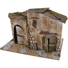 Rustic house for creche 20x14x13 cm h. 2
