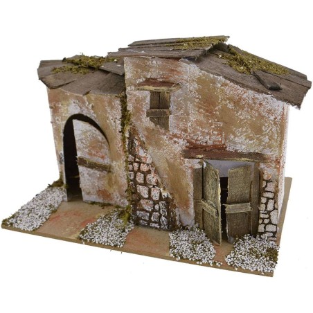 Casa rustica per presepe cm 20x14x13 h. Mondo Presepi