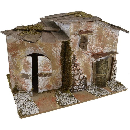 Rustic house for creche 20x14x13 cm h.