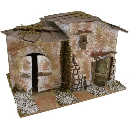Rustic house for creche 20x14x13 cm h.