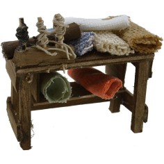 Banco tamaño 7x3x4,5 cm h. Mundo Pesebres 2