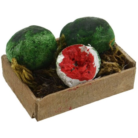 Wooden box with watermelons cm 4x3x1