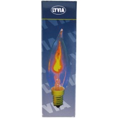 Lampada fiamma effetto fuoco 3x11 cm E14 Mondo Presepi 2