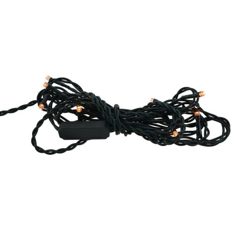 Cadena de 10 luces LED de luz blanca cálida, distancia entre luces 20 cm - luces.