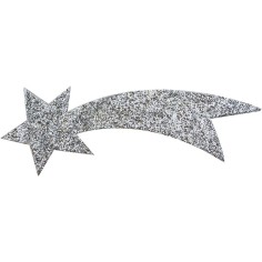 Stella cometa argento 16 cm Mondo Presepi