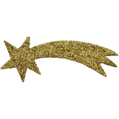 Estrella cometa oro 11 cm Mundo Pesebres