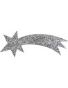 Estrella cometa plata 11 cm