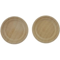 Set 2 piatti in legno ø 3 cm Mondo Presepi 2