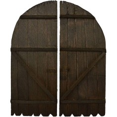 Puerta de madera de doble hoja disponible en las siguientes