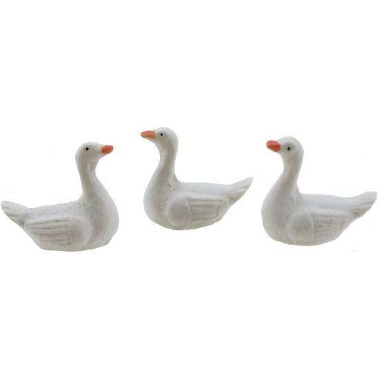 Juego de 3 cisnes de resina 2,2 cm Mundo Pesebre