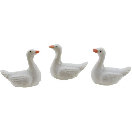 Set of 3 resin swans 2.2 cm