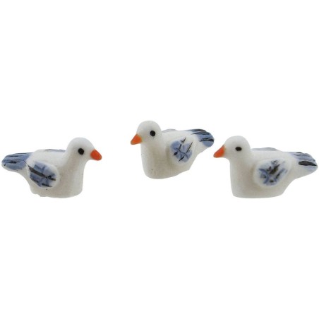 Conjunto de 3 palomas de resina de 1,8 cm Mundo Pesebre
