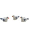 Conjunto de 3 palomas de resina de 1,8 cm