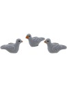 Set 3 colombe grige 2,5 cm