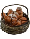 Cesta con pan ø 2,5 cm miniaturas para belén