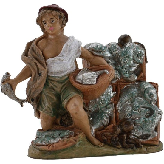 Fishmonger 10 cm nativity scene Euromarchi