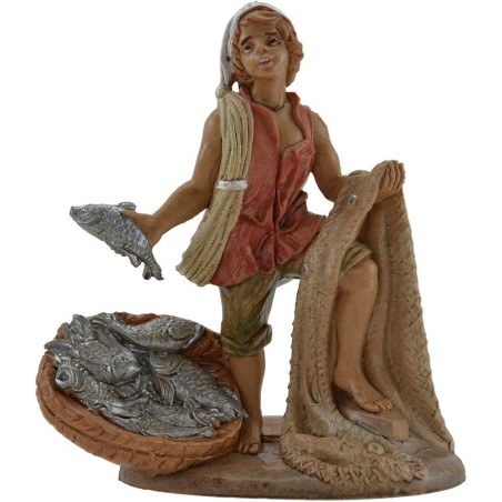Pescivendolo 10 cm lux in pvc Euromarchi Mondo Presepi