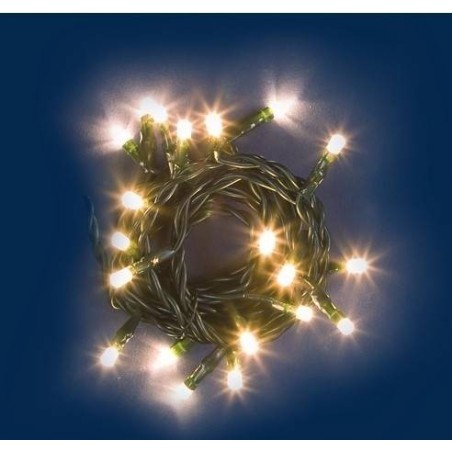 40 luces LED de color blanco cálido para belén 220V. Mundo