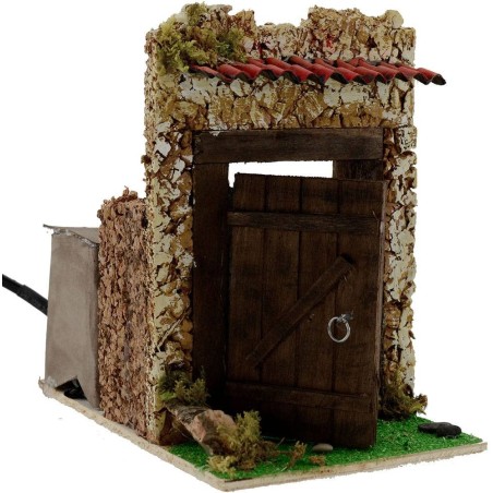 Donna 8 cm che apre la porta in movimento cm 17x11x13 h. Mondo