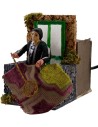 Woman 10 cm beating clothes on the move cm 8x14x12 h.