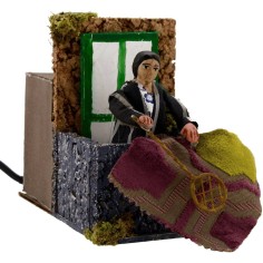 Woman 10 cm beating clothes on the move cm 8x14x12 h. 2