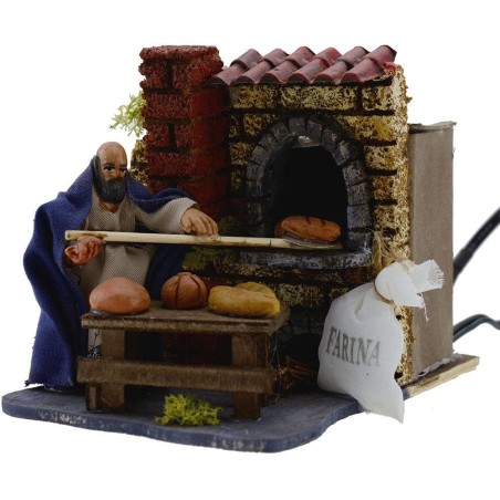 Baker 8 cm moving with fire 15x10x11 cm h.