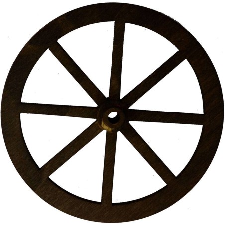 Ruota in legno disponibile nelle misure: Mondo Presepi