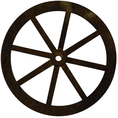 Wooden wheel available in sizes: